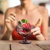 Drinkware estilo europeu em relevo tigela de sorvete criativo sobremesa tigela de vidro manchado tigela de salada de frutas milkshake copo sorvete cup253r