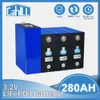 3.2V 280AH Lifepo4 Battery Grade A Lithium Iron Phosphate Battery Pack DIY Cells For Solar Energy 12V 24V 48V RV EV Golf Carts
