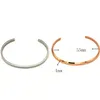 Bracelets de créateurs de bijoux de luxe, style euro-américain, en acier titane givré, couple inversé MM6, bracelet Simple ouvert