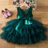 Meisjesjurken in baby zomer tule tutu vestidos verjaardagsfeestje prinses voor eid 15y 230406