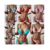 Dames badmode 2023 Micro Bikini Set Push Up Summer Sexys Para Mujer Thong Women Diamond verband mode apart zwempak strandkleding