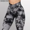 Yoga Outfits RXRXCOCO Solid Women Leggings Pants Irregular High Waist Casual Fitness Pant Female Slim Push Up Workout Sport Gym 230406