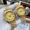 O primeiro par de relógios masculinos e femininos de alta qualidade reduzidos, relógios de grife clássicos, relógios mecânicos de negócios