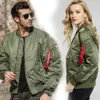 Vestes pour hommes Pilot Air veste aviateur pour hommes veste aviateur militaire pour hommes veste de pilote décontractée à fermeture éclair solide vert veste pour hommes coupe ajustée 230406