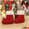 Decorações de Natal Meia Pingente Decoração Talheres Titular Saco Garfo Faca Talheres Xmas Home Ornament Navidad Ano Drop Deliv Dh5fm