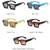 Sonnenbrille SO EI Ins Beliebte Fashion Square Candy Color Sonnenbrille Damen Retro Punk Blau Grün Shades UV400 Herren Trend Sonnenbrille P230406