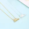 Designer Plated 18k Gold Elephant S925 Silver Pendant Necklace Fashion Cute Animal Women Necklace Good Luck Wishing Collar Chain Couple Jewelry Gift