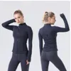 LU-088 2023 Yoga Jacke Womens LL Definieren Sie Workout Sport Coat Fitness Jacke Sport schnell trockener Aktivkleidung Top Solid Reißverschluss Sweatshirt Sportwear Hot Sell 22