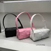 Designer bottegs v bolsa de luxo tijolo tecido saco feminino rosa versátil um ombro axilas saco premium sentir handheld travesseiro saco