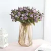 Decorative Flowers & Wreaths Display Artificial Fake To Make Old Coke-edge Roses European-style Retro Simulation 5 Small Bouquet