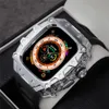 Para Apple Watch Ultra 2/Ultra AP Mod Kit Capa protetora com pulseira de borracha fluorada 49 mm