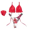 Costume da bagno da donna Costume da bagno bikini diviso da donna con mutande stampate schiena aperta Costume da bagno intero da donna atletico