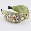 Hårklipp Fashion Bohemian Gorgeous Tyg Inlaid Rhinestone Accessories Luxury Dance Pannband 855