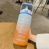 Wasserflaschen 2-Liter-Flasche mit Strohhalm Motivierende Trinksport-Zeitmarkierungs-Aufkleber für Mädchen 230406