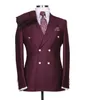 Costumes pour hommes Blazers Tous les hommes robe de mariée personnalisé double poitrine veste pour hommes coupe mince 2 pièces fête balle veste ensemble vêtements formels 230406