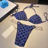 Designer Bikinis Femme Sexy Bikini Avec Lettre G Maillots De Bain Cristal D'été Maillots De Bain Plage De Luxe Maillots De Bain Trois Points Maillot De BainF