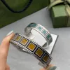 Designer armband mode manschett stil gula och blå smycken Bästa kvalitet