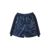 Shorts pour hommes RRR123 High Street Satin Cordon de serrage imprimé et femme ample sport décontracté bleu 1 taille 2 3