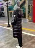 Hotsell -30 graden Russische koude winter meisjes lange glanzende eendendons jassen kinderen sneeuwkleding parka dikke capuchon jassen met grote bontkraag 20110