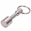 Anahtarlıklar 1pc 12mm Süper Güçlü Gümüş Metal Mıknatıs Anahtar Zincir Bölünme Cep Keyasyonu Asılı Tutucu Açık Aracı Manyetik DIY Malzemeleri