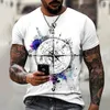 Camisetas masculinas 2023 Modo de moda T-shirts 3D Mangas curtas impressas personalizadas para meninos