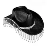 Boinas Rhinestones Sombrero De Vaquera Glitter Cowboy Se Adapta A La Mayoría De Las Mujeres Para Las Niñas Para La Despedida De Soltera Juego De Disfraces Fiesta De Vestir