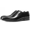 Chaussures habillées taille 6 à 10 luxe hommes richelieu Oxford en cuir véritable bout d'aile formel à lacets bureau d'affaires pour hommes