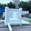 Fancy Inflatable White Wedding Bouncy Trampoline Jumping Bouncer House with Slide for Kids Disporting or Business Rental