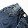 Jeans KIDSCOOL Space Baby Boys Jeans con foro a strappo Jeans attillati in vita elasticizzata per bambini 230406