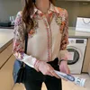 Blouses pour femmes Elegant Floral Printing Ladies Shirts Fashion Fashion 2023 Spring Automne Automne à manches longues