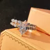 Band sevimli kadın küçük laboratuvar elmas seti % gerçek gümüş nişan yüzüğü vintage alyans kadınlar için AA230412