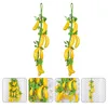 Décoration de fête, pendentif de faux fruits réaliste, accessoire de décoration de banane, 2 pièces