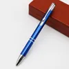 Penna regalo aziendale promozionale Penna a sfera di lusso in metallo da 1,0 mm Penne personalizzate personalizzate con testo di cancelleria logo MOQ 50 pezzi