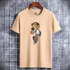 Camisetas masculinas Funny Bear Harajuku Tshirt para homens T-shirt de verão de manga curta T-shirt Roupas masculinas Masculino