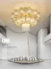 Lampadari di cristallo classici cinesi Lampade LED Lampadari moderni dorati Luci Apparecchio Fiore di lusso americano Home Restaurant Hotel Decorazione di illuminazione per interni