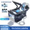 ZONESUN ZS-TB16P Bottle Packing Machine Label Applicator Labeling Machine Electric Foot Switch Round Glass Plastic Bottle Jar Vial Sticker Packaging