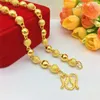 Correntes Nareyoluxury 18k colar de ouro para homens grosso amarelo casamento noivado aniversário grânulos corrente jóias presentes