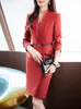 Two Piece Dress Autumn Winter Formal Women Business Suits With Skirt And Jackets Coat Uniform Styles Office Ladies Professional Blazers Set
