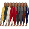 Designers Clothes tracksuits 2023 Suede hooded long sleeve sports two piece set women's solid color leisure suit Print