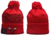 Luksusowe czaple bulls czapka chi Chicago projektant Winter Bean Men Men Design Design Knit Hats Fall Woolen Cap Liter Jacquard Unisex Warm Skull Sport Kres Kapelusz A9