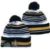 Men Knitted Cuffed Pom New Orleans Beanies NO Bobble Hats Sport Knit Hat Striped Sideline Wool Warm BasEball Beanies Cap For Women A3