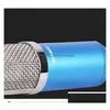 Microphones Microphone à condensateur professionnel Bm 800 pour ordinateur O karaoké Mikrofon Studio ensembles d'enregistrement argent bleu noir rose D Dheyj