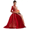 Vêtements ethniques Yourqipao 2023 Xiuhe Chinois Ensembles Robe de mariée Chine Ancienne Traditionnelle Hanfu Robes de mariée Tang Costume Cheongsams