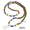Strang 108 Obsidian Kristall Gebetskette Multilayer Stretch Armbänder Tibetisch Buddhistische Meditation Mala Perlen Armband Halskette