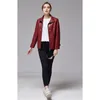 Frauen Leder Faux Mäntel Frauen Frühling Herbst Plus Größe 6XL Lose Tops Korean Revers Rot Schwarz Mode Kurze PU Jacke GH620