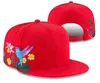 2023 Basketball snapback hoeden Team Blue Red Black Purple Color Flowers Bird Cap Teams Snapbacks verstelbare mix Match Order All Caps