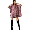 女性用カジュアルドレス2023新しいプリントルーズルーズフード付きウールジャケットデザイナーブランド女性ドレス