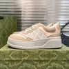 Klassiska Herr Dam Chunky B Casual Skor Denim Läder Patchwork Sneakers Chunky Snörning Präglad Canvas Plattform Herr Sneakers 35-45