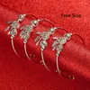 Bangle Silver Plated Leaf Charm Armbands armband för kvinnor Bröllopsjusterbara armband
