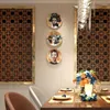 Decorative Figurines American Ceramic Wall Plate Living Dining Room Creative Hanging Decoration Background Ornaments